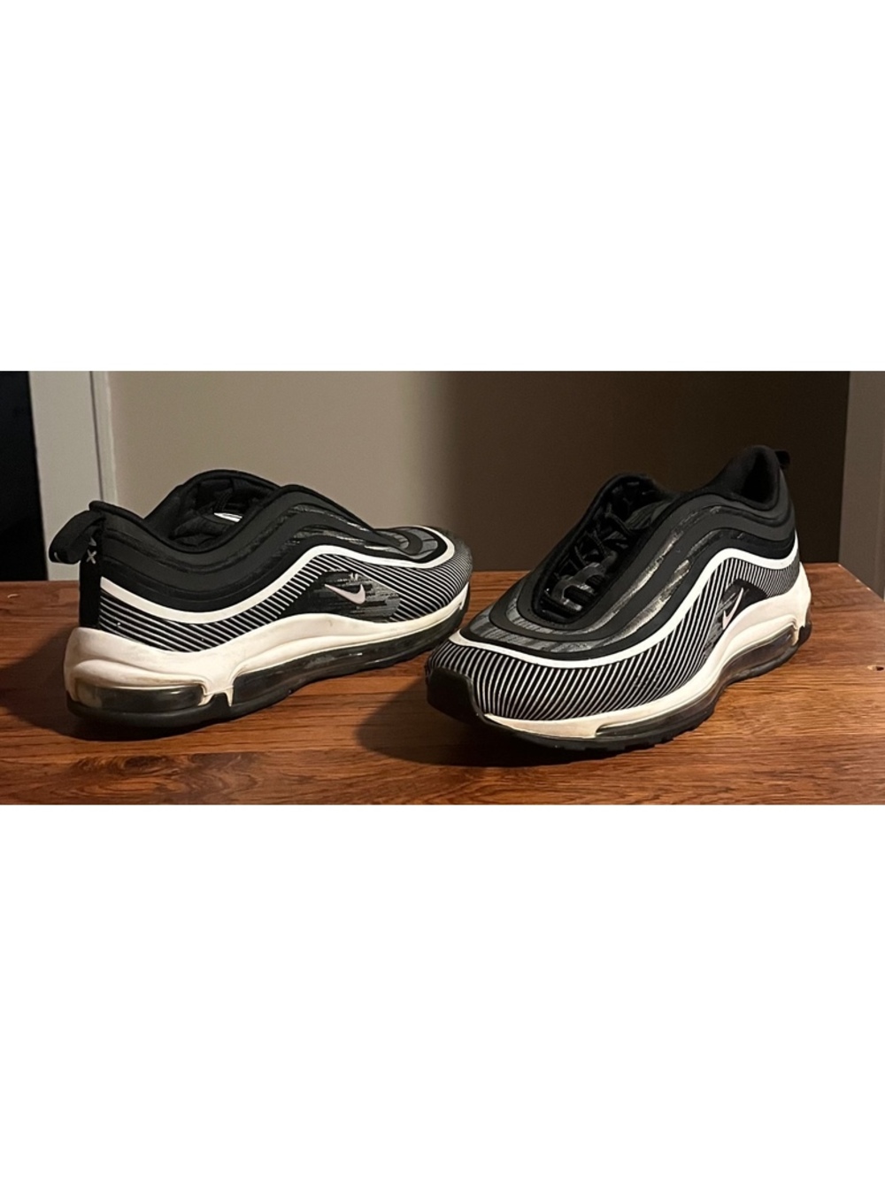 Nike Air Max 97 Ultra 17 Black White Sneakers Size 8